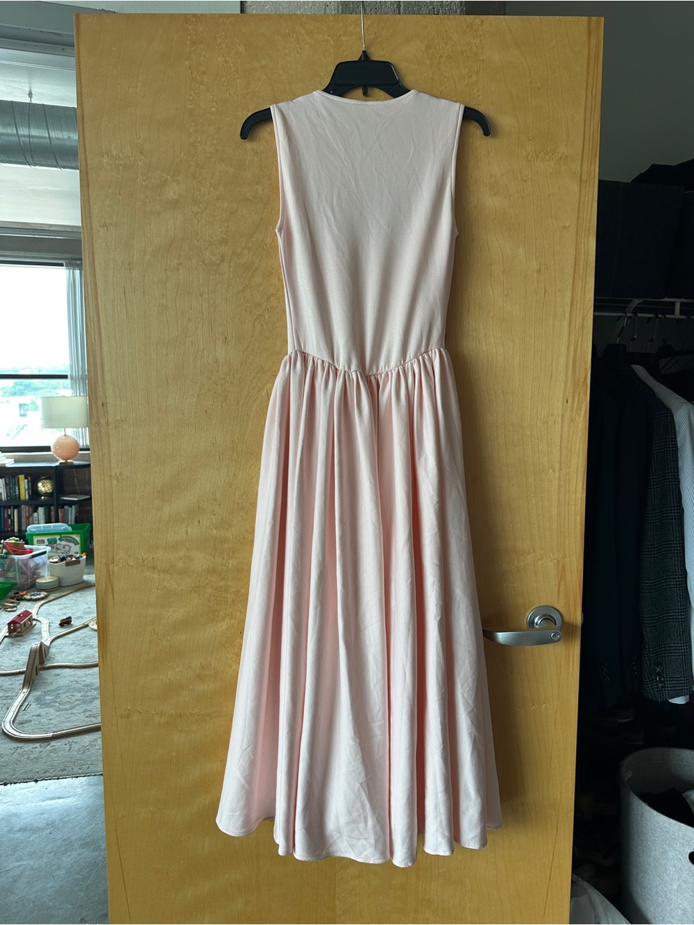 Meshki Sharon Scuba Jersey Midi Dress Ballet Pink, S - NWT - Picture 4 of 4
